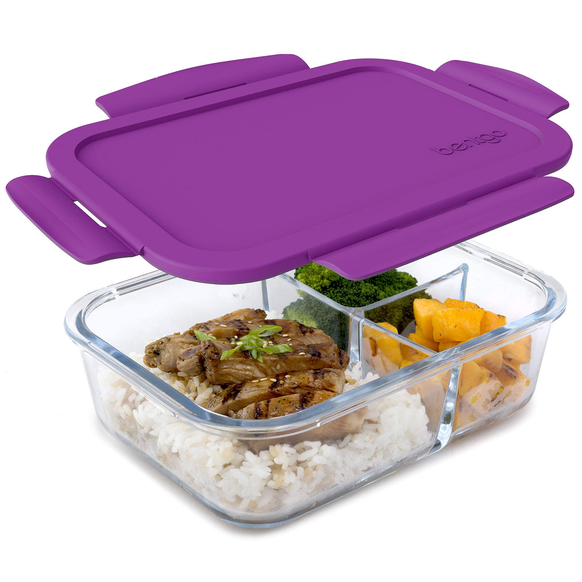 Bentgo Glass lunch box with airtight lid for secure on-the-go meals.
