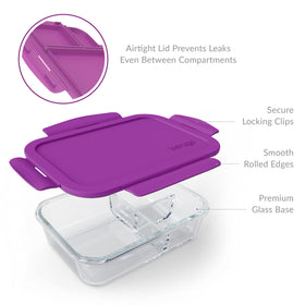 Bentgo Glass leak-proof seal prevents spills during transport.