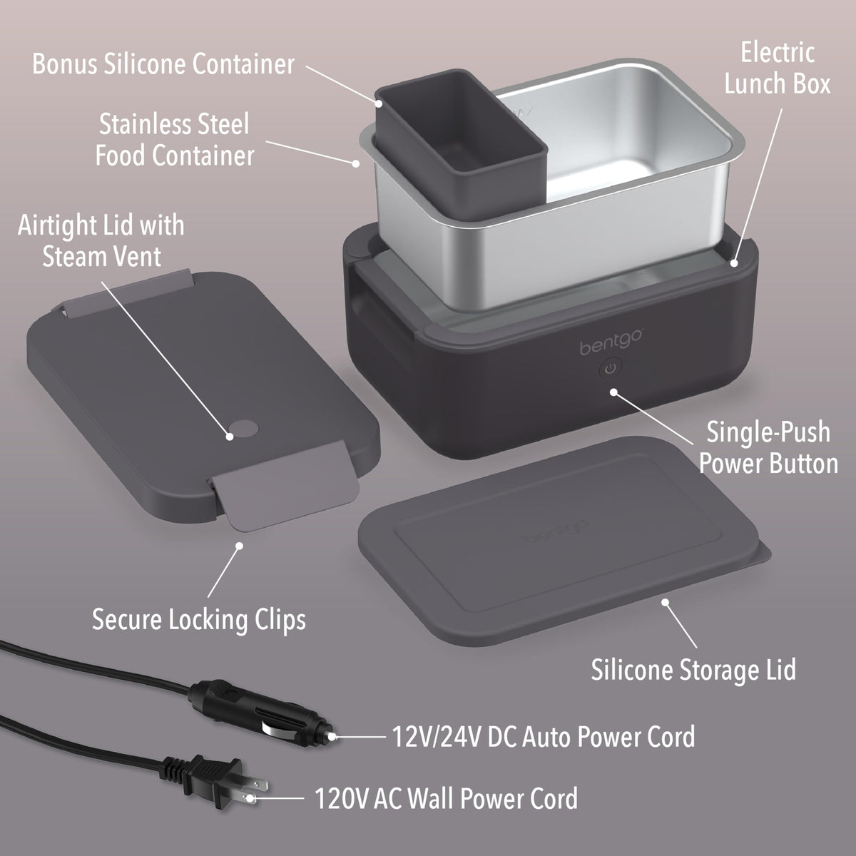 Bentgo Heat dishwasher-safe stainless steel container for easy cleanup