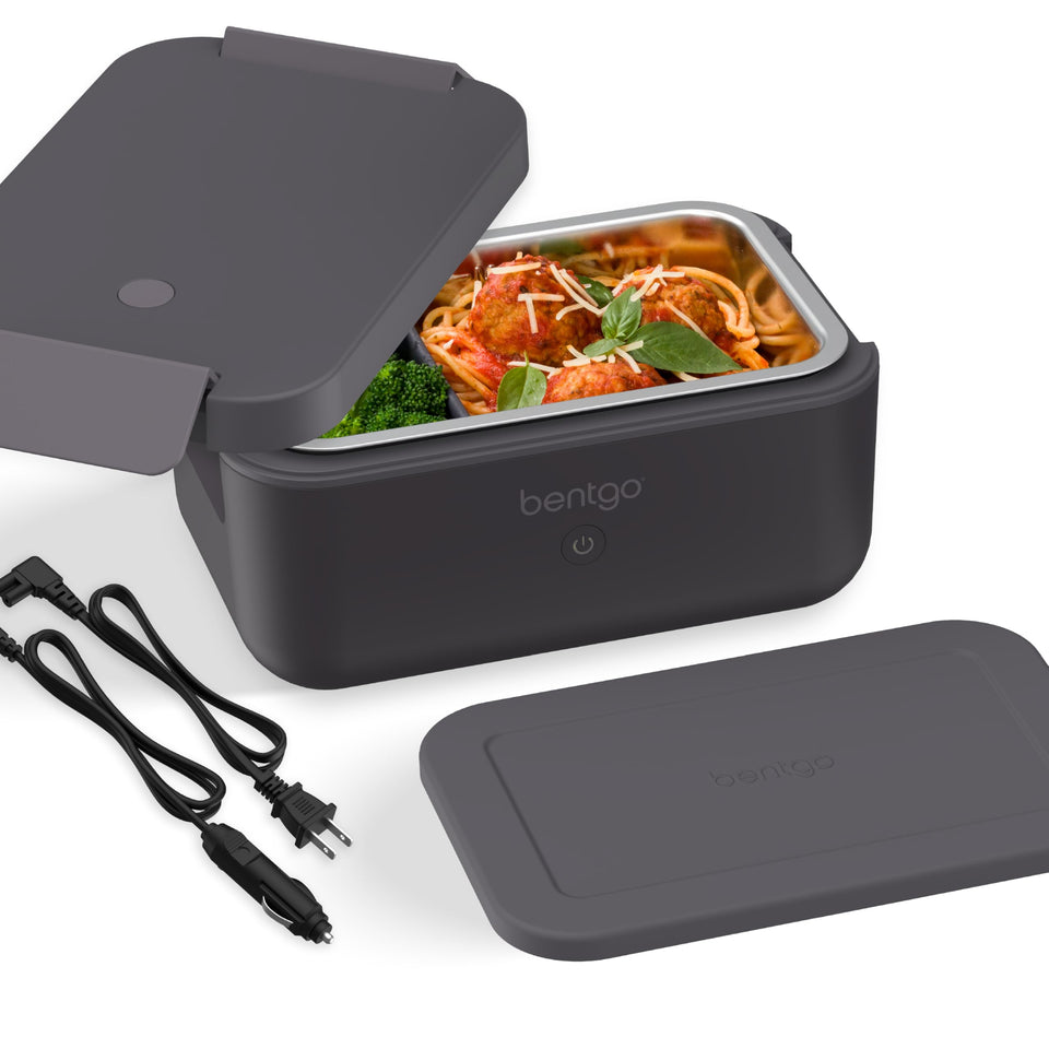 Bentgo Heat lunch box with lid open for quick filling and heating