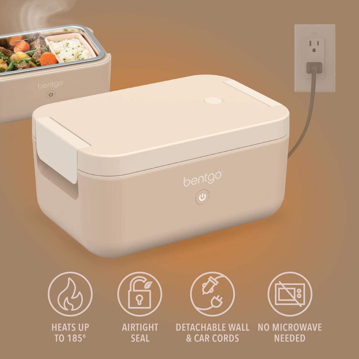 Bentgo Heat silicone lid and storage for secure meal transport.