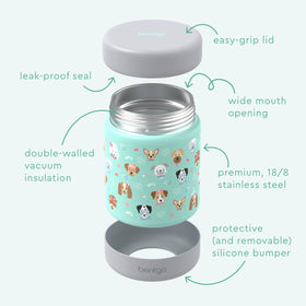 Bentgo Kids 11oz jar features an easy-open lid for little hands