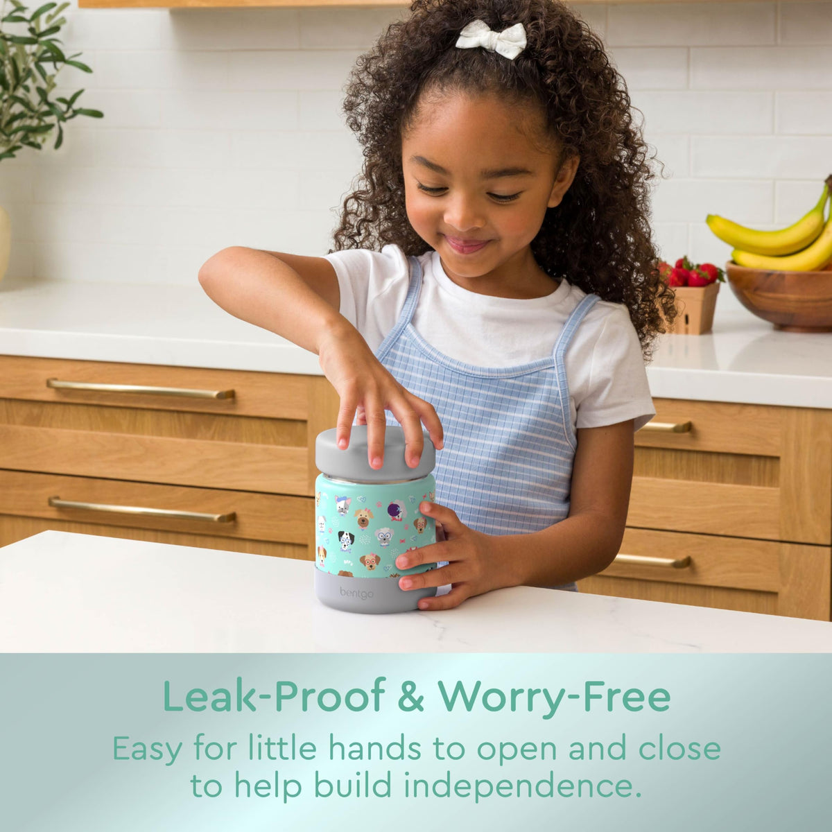 Bentgo Kids 11oz jar showcases thermal insulation for hours of warmth