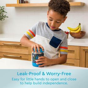 Bentgo Kids leak-proof cap showing secure closure to minimize spills.