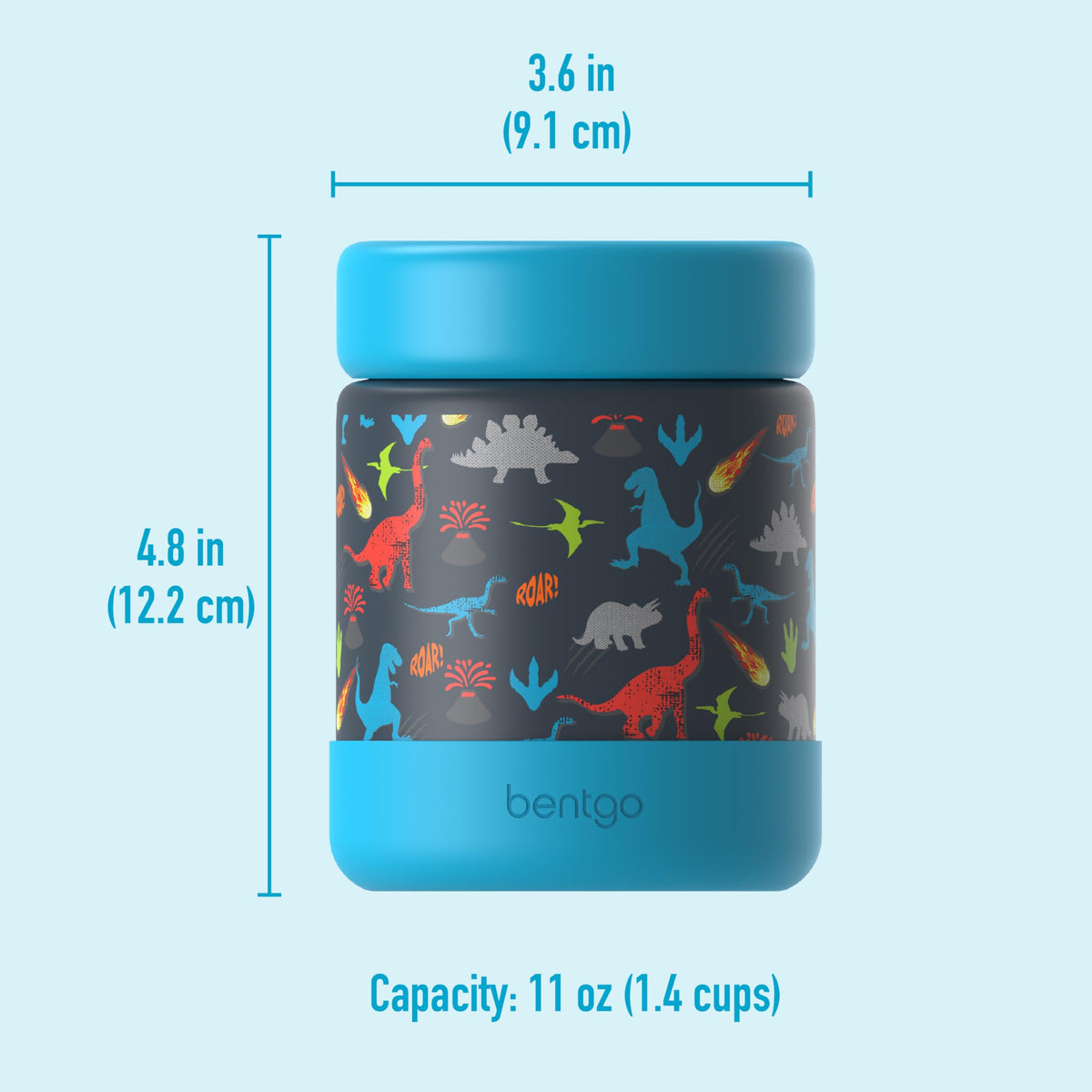 Bentgo Kids portable 11oz food jar ideal for school snacks and outings.