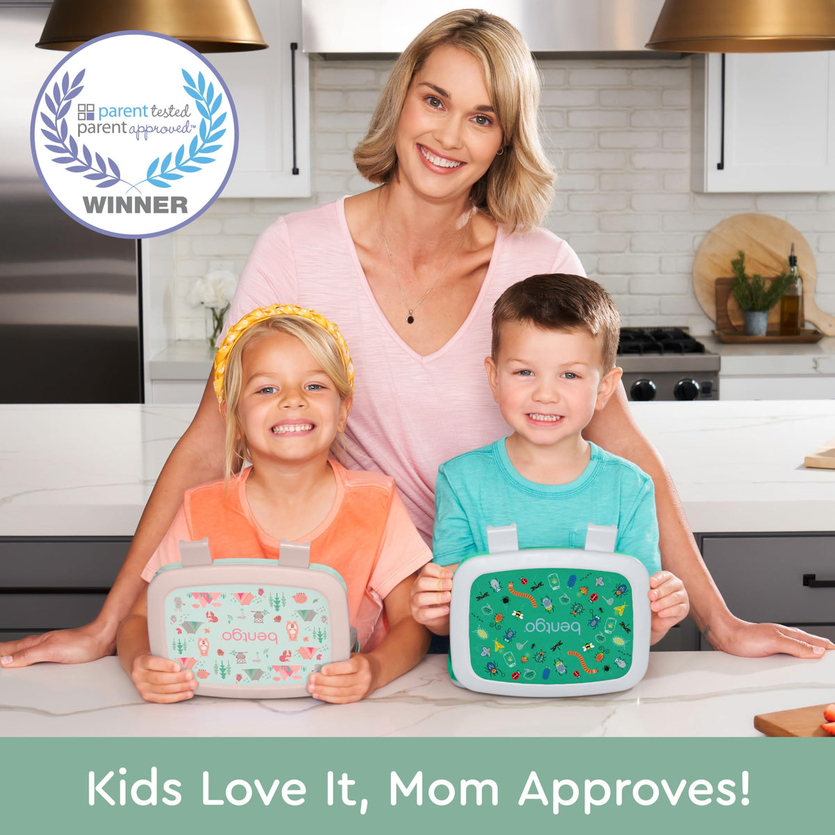 Bentgo Kids Prints five-compartment design fits kid portions for ages 3 to 7.