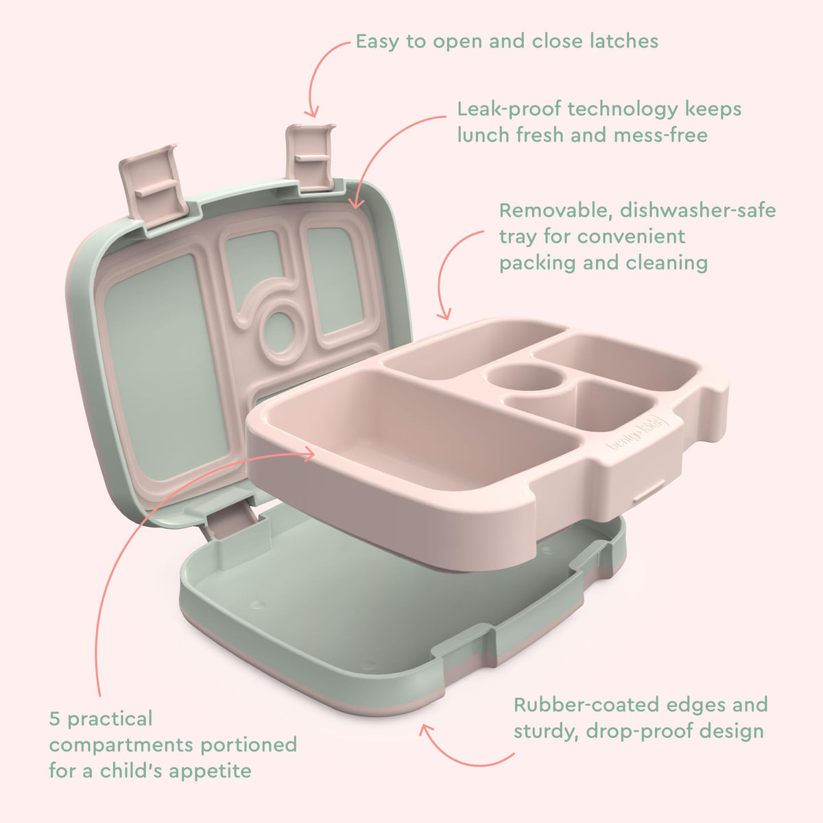 Bentgo Kids Prints dishwasher-safe shell for easy cleanup after lunch.