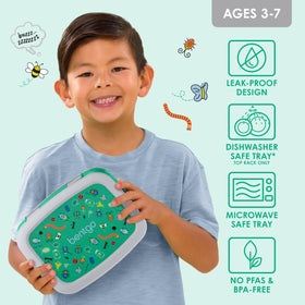 Drop-proof edges protect the lunch box during active play.