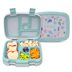 Bentgo Kids Prints leak-proof lunch box fits in a backpack for school