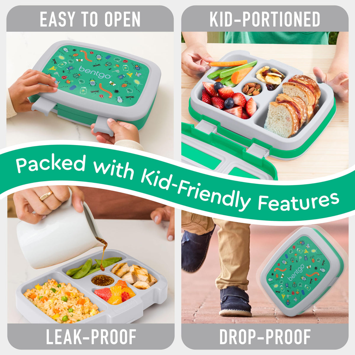Dishwasher-safe tray and microwave-safe reheating for quick meals.