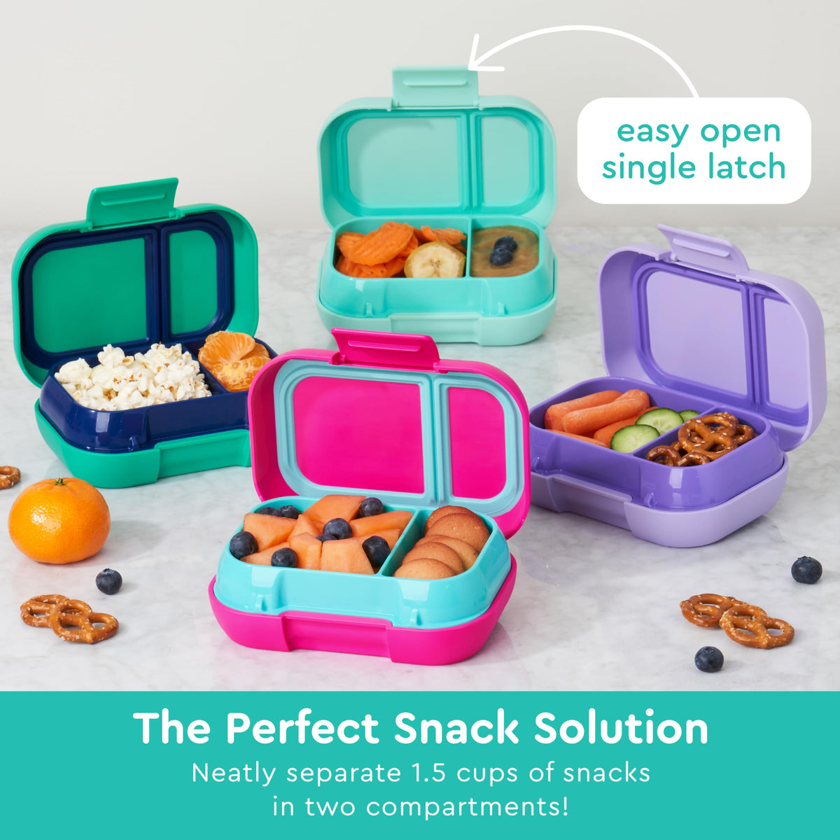 Bentgo Kids Snack dishwasher-safe design simplifies cleanup after meals.