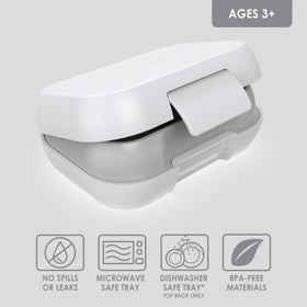 Bentgo Kids Snack easy-open latch helps little hands access snacks.