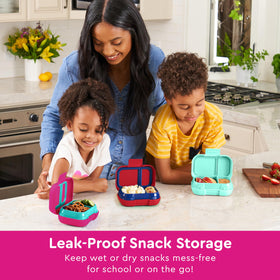 Bentgo Kids Snack leak-proof seal keeps snacks fresh during transport