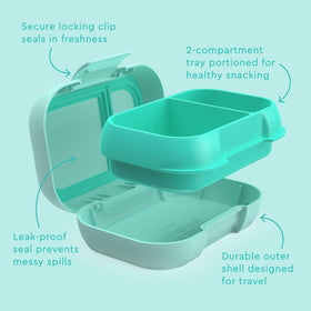 Bentgo Kids Snack microwave-safe tray for quick reheats at daycare or home.
