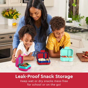 Bentgo Kids Snack secure latch design fits little hands for easy use