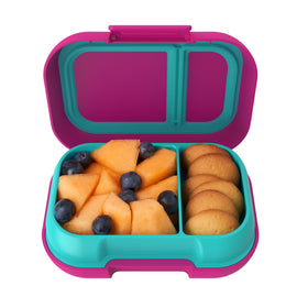 Bentgo Kids Snack two-compartment bento with easy latch for mess-free snacking