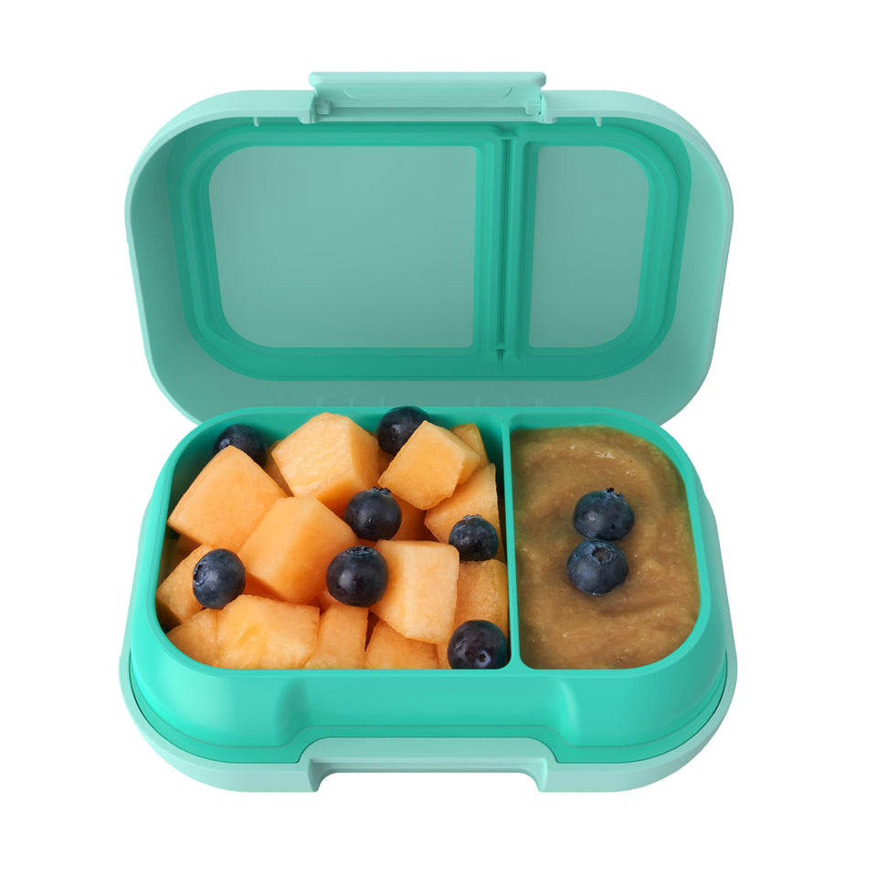 Bentgo Kids Snack two-compartment bento showing separate snack sections for school or travel.