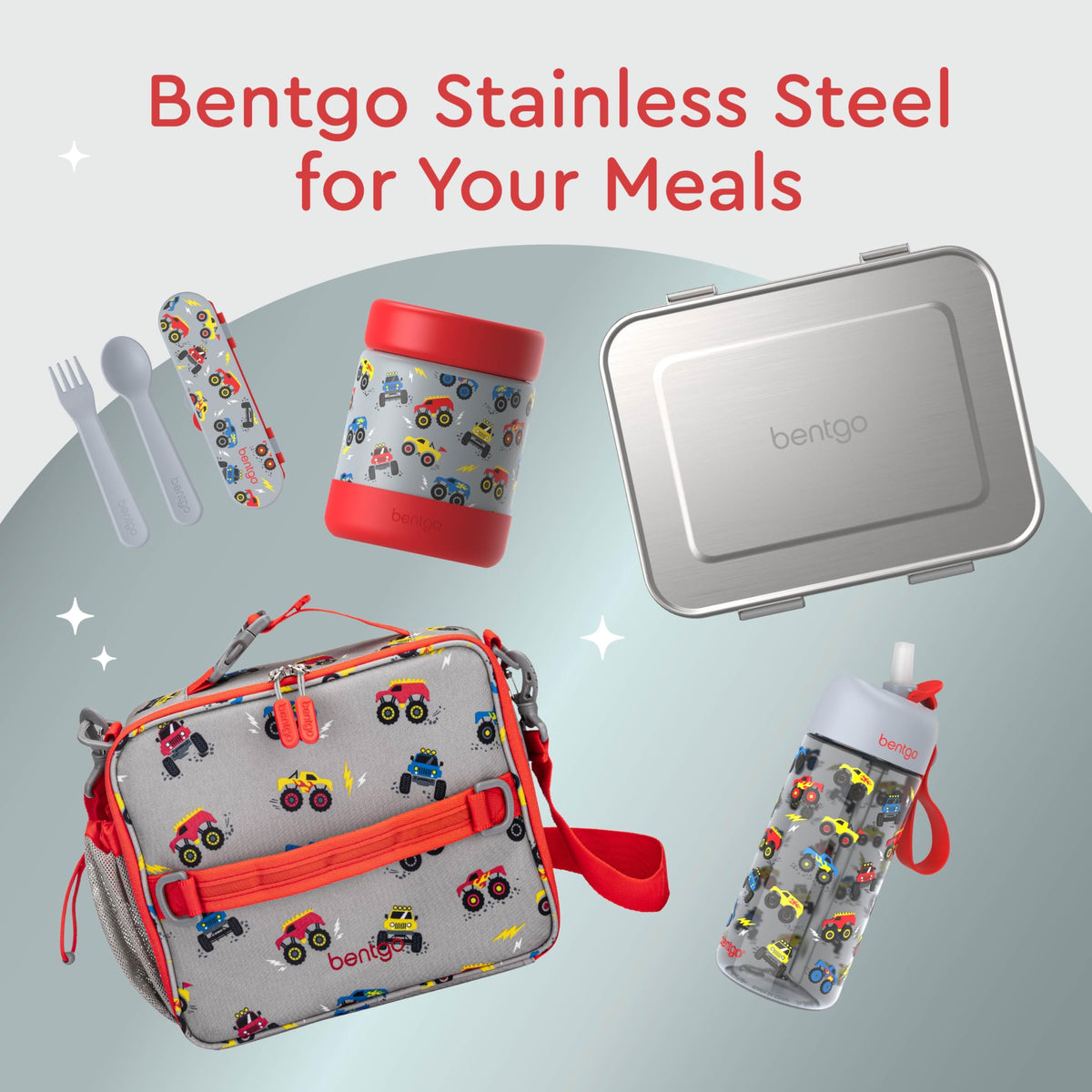 Bentgo Kids easy-open lid supports quick serving for kids.