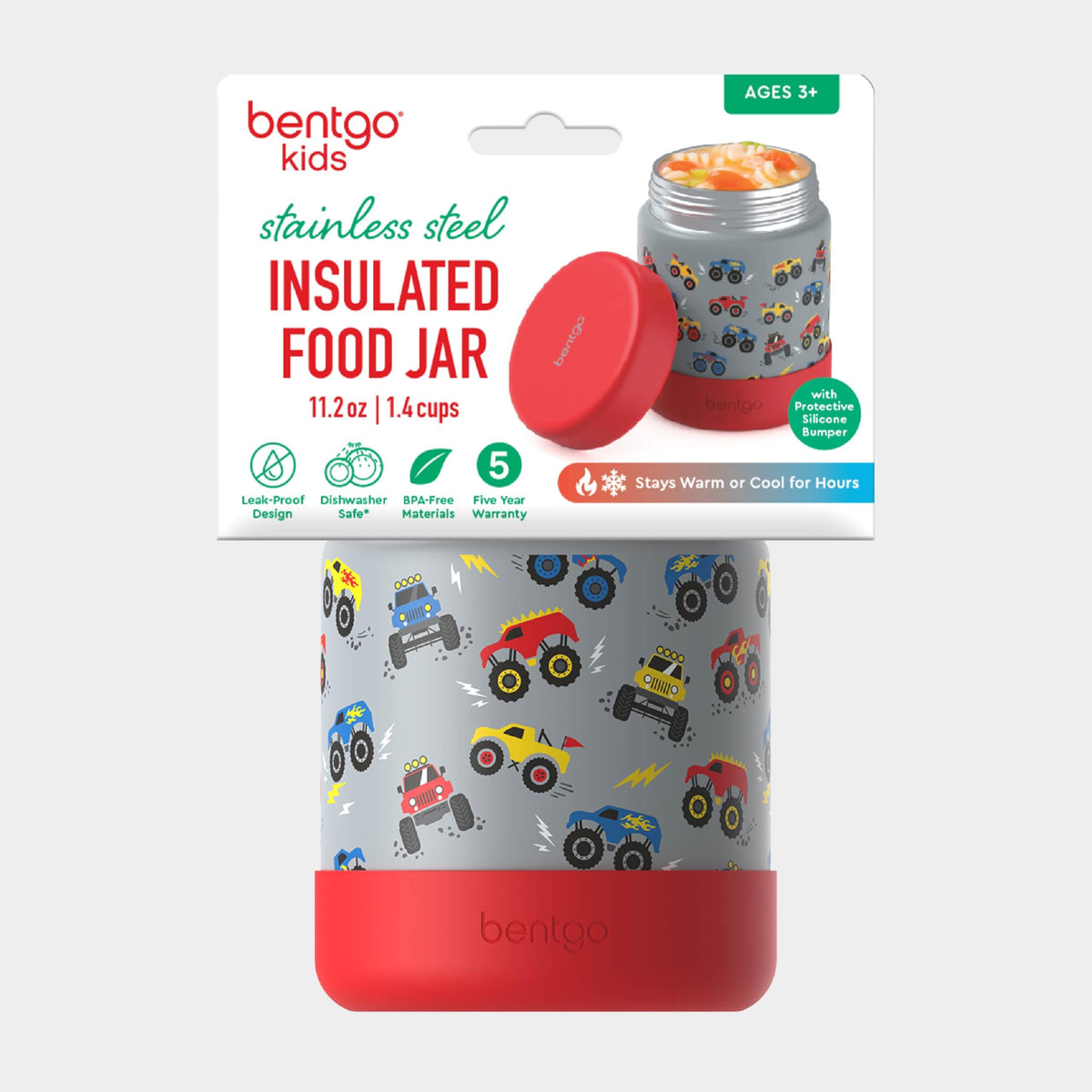 Bentgo Kids on-the-go usage showcases a spill-resistant lunch option.
