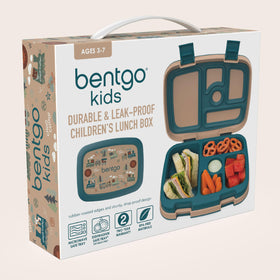 Bentgo Kids trains prints lunch box made with BPA-free, safe materials.