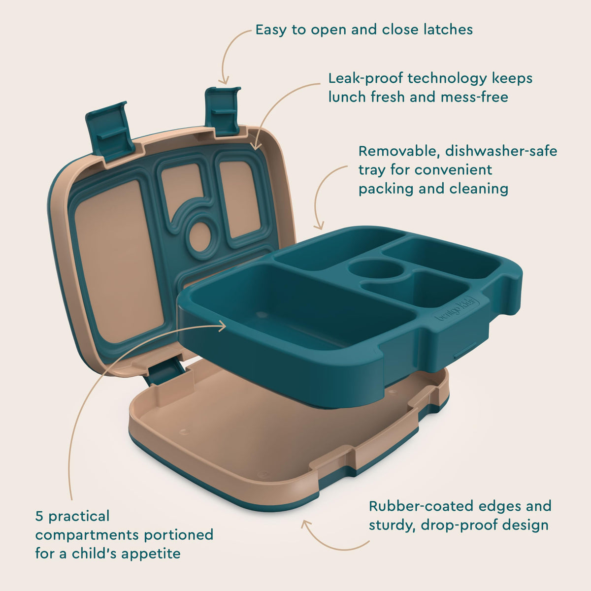 Bentgo Kids trains prints lunch box with removable microwave-safe tray for reheating.