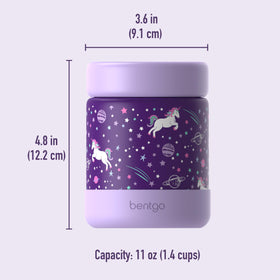 Bentgo Kids unicorn design appeals to children ages 3 and up.