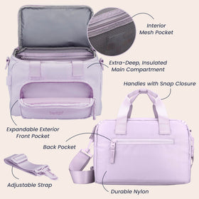 Bentgo Lavender interior and exterior pockets for organized storage