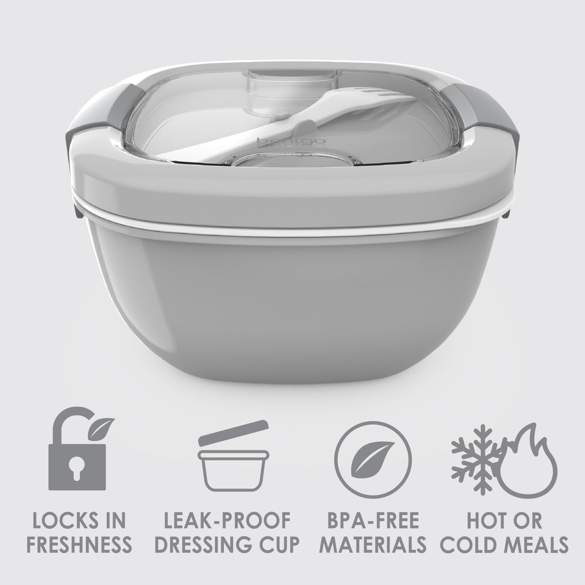 Bentgo leak-proof dressing container prevents spills while you transport dressings and sauces