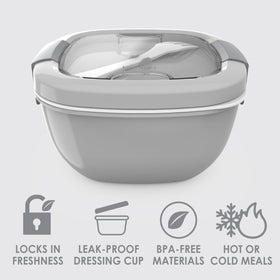Bentgo leak-proof dressing container prevents spills while you transport dressings and sauces