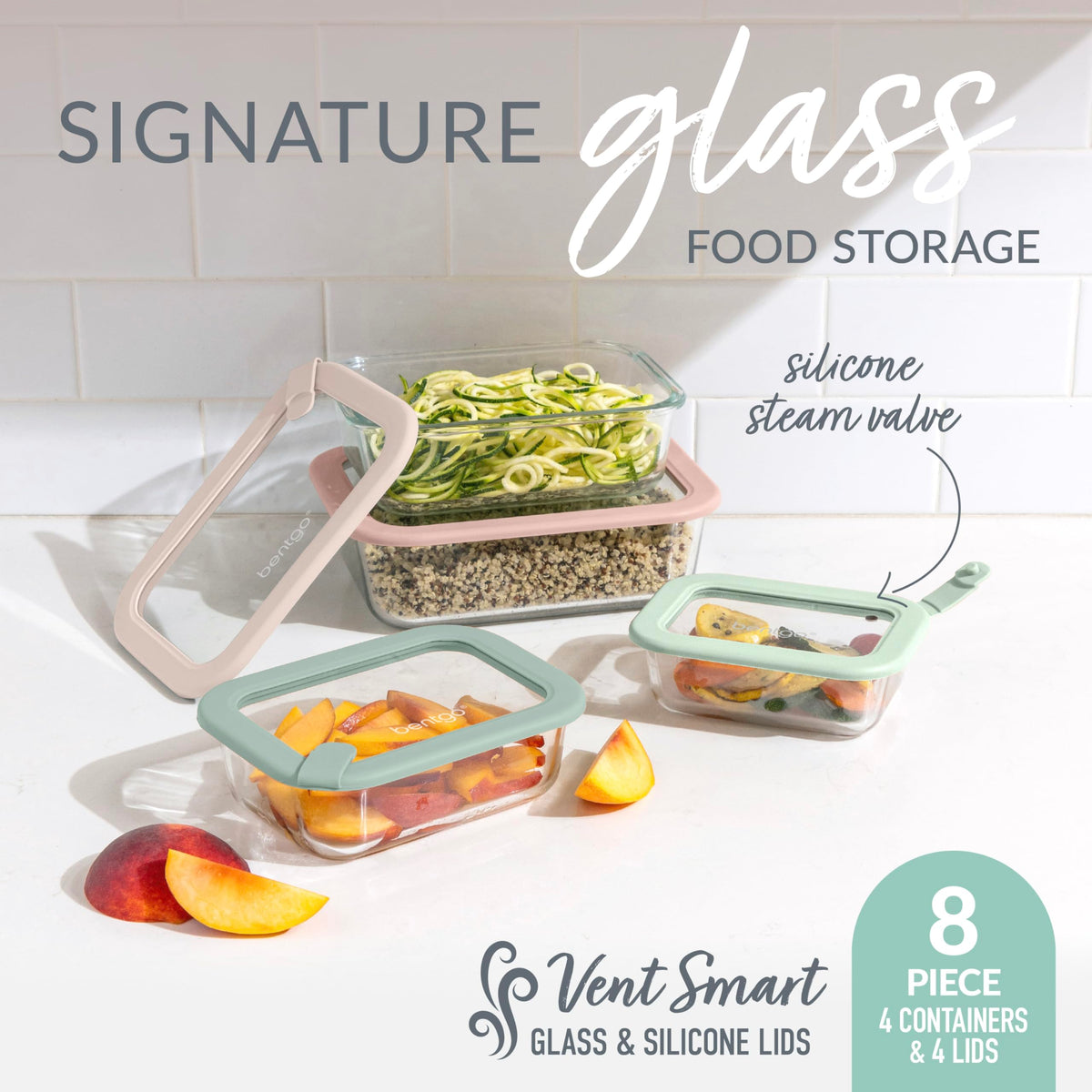 Bentgo leak-proof tempered glass lids proving secure, spill-free storage for leftovers.