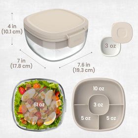Bentgo microwave-safe glass bowl handles hot meals with ease.