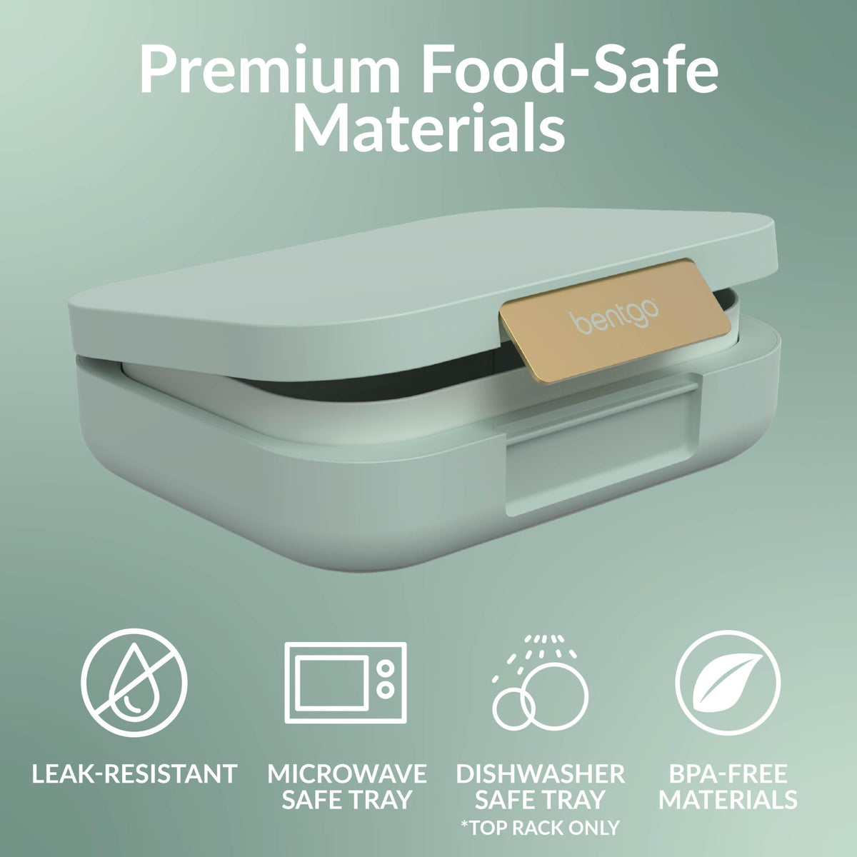 Bentgo Modern leak-resistant lid secures foods during transit.