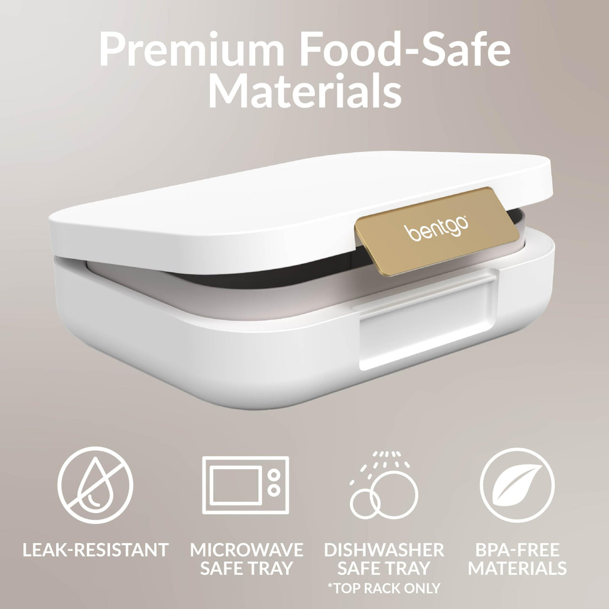 Bentgo Modern leak-resistant lid keeps contents secure during commute.