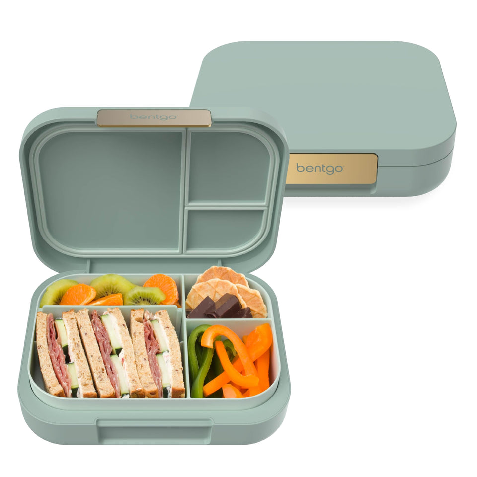 Bentgo Modern lunch box open showing separate compartments for organized meals.