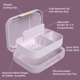 Bentgo Modern Orchid dishwasher-safe tray for easy cleanup