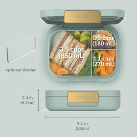 Bentgo Modern removable tray is easy to clean and reuse.