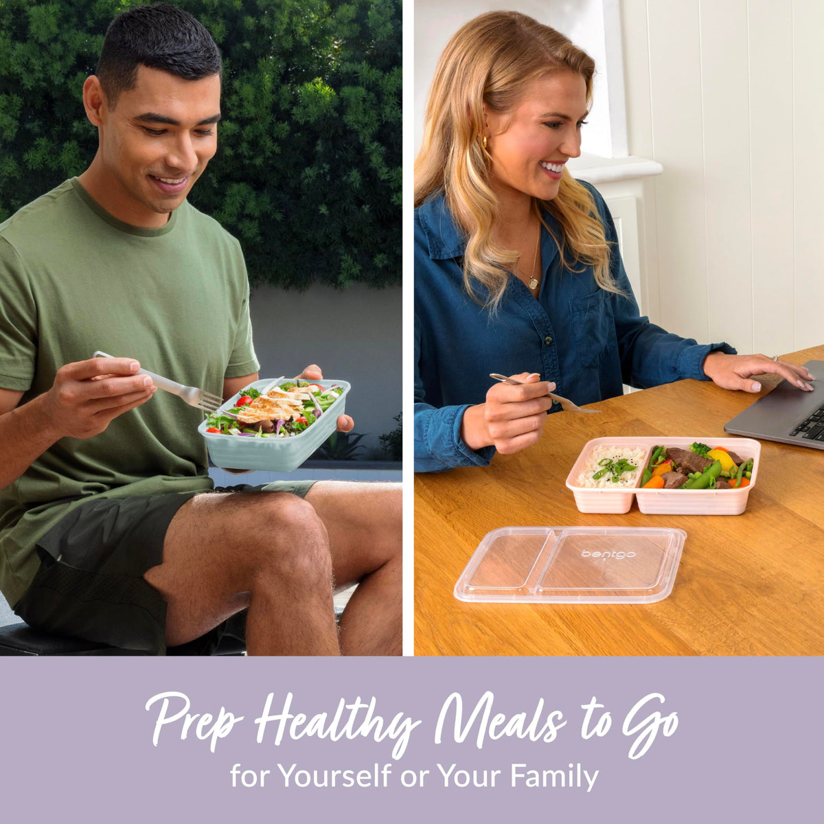 Bentgo Prep 3-compartment trays keeps proteins, sides, and snacks separate