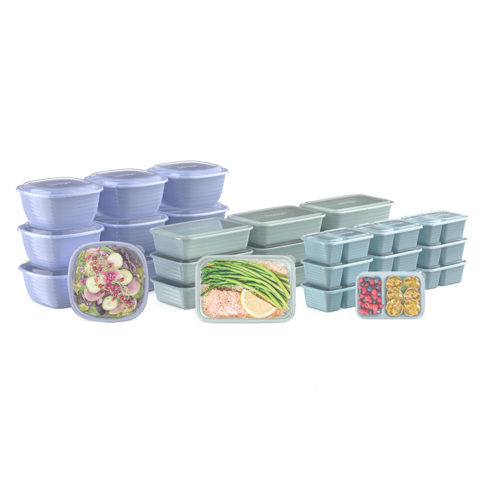 Bentgo Prep 60-piece kit trays and lids for organized meal prep in busy weeks