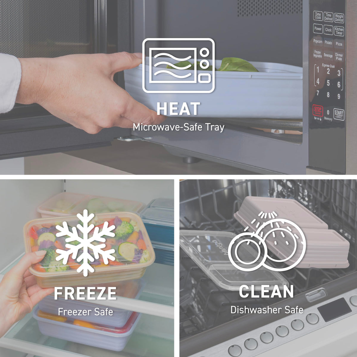 Bentgo Prep microwave-safe tray ready for reheating meals