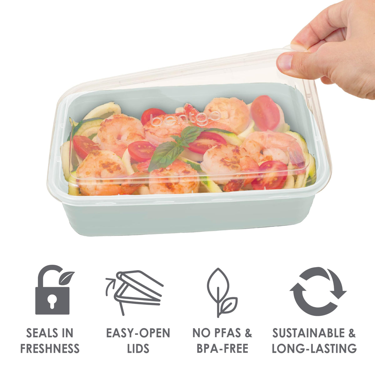 Bentgo Prep stackable design saves pantry space and simplifies storage