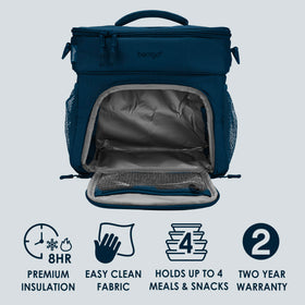 Bentgo Prep Deluxe insulated lunch bag side pockets for water bottles and quick access