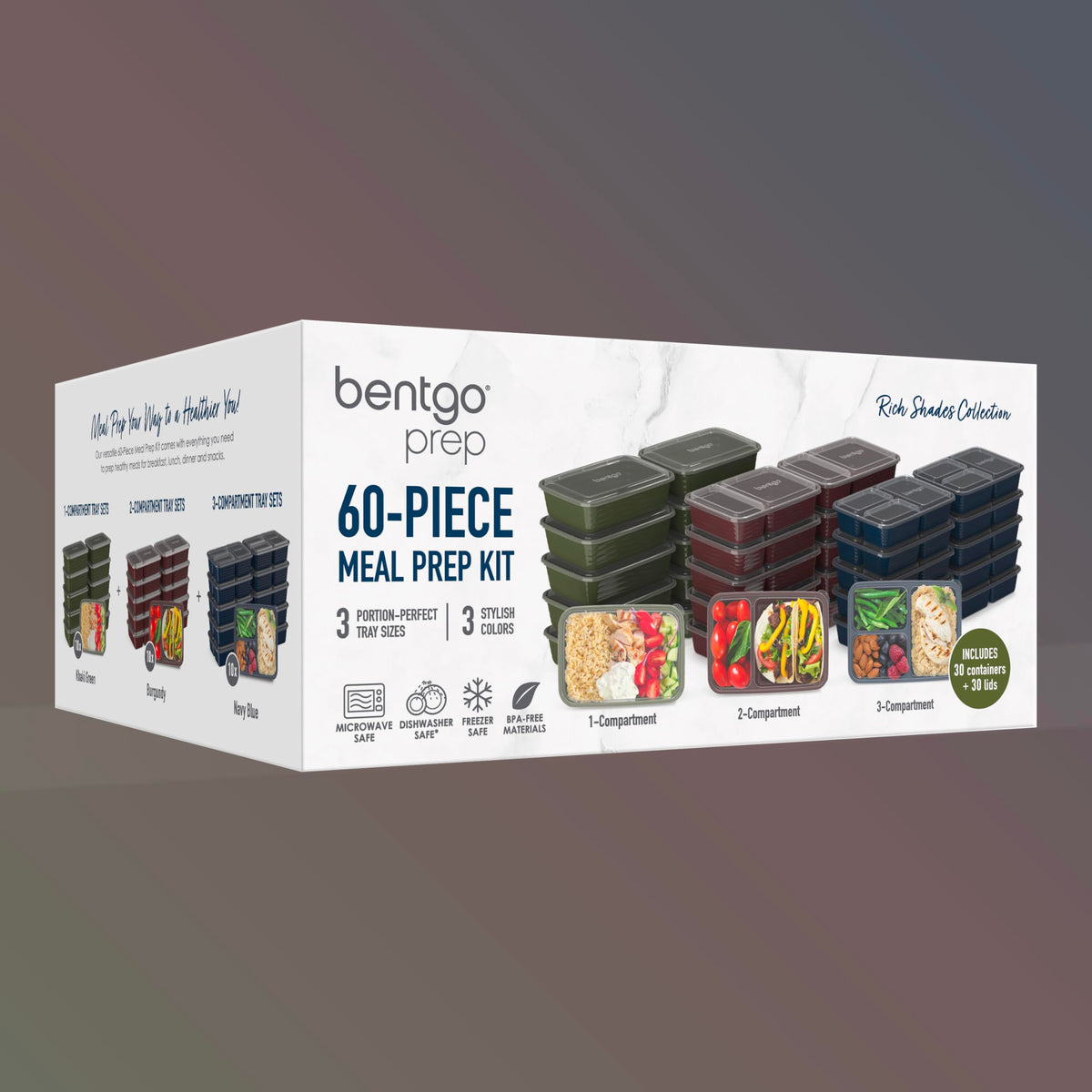 Bentgo Prep durable BPA-free material supports reusable meal prep.