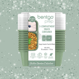 Bentgo Prep Basil Glitter durable reusable snack containers reduce waste.
