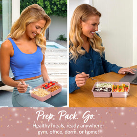 Bentgo Prep Custom-Fit Lids keeping foods fresh and sealed.