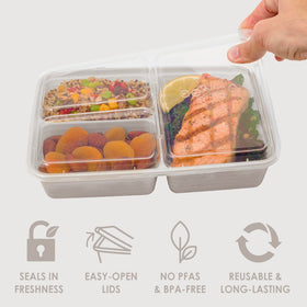 Bentgo Prep microwave-safe trays heat meals quickly and evenly.