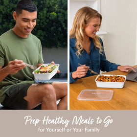 Bentgo Prep microwave-safe trays ready to heat meals quickly and conveniently.