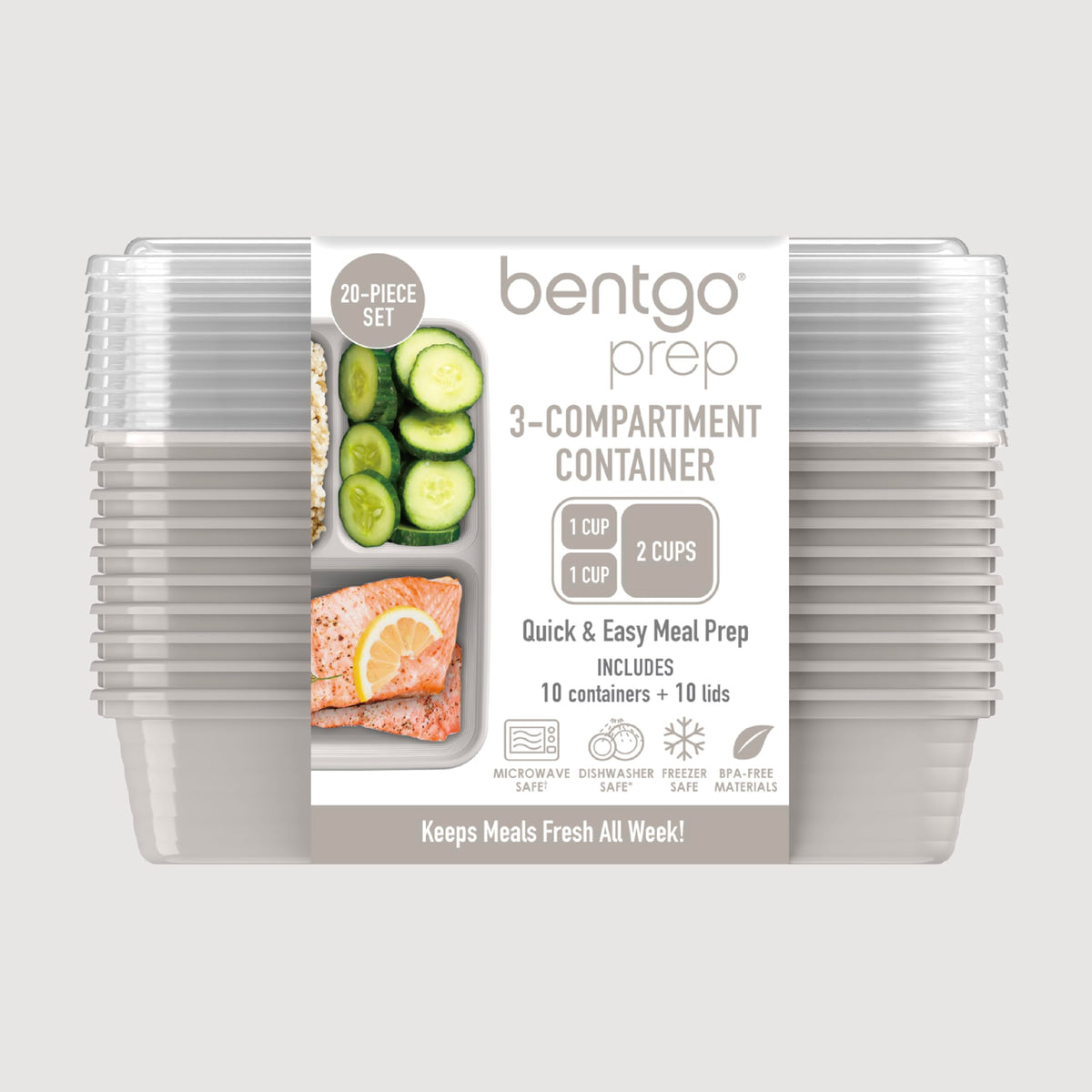 Bentgo Prep portable meal prep solution for work, school, or gym.