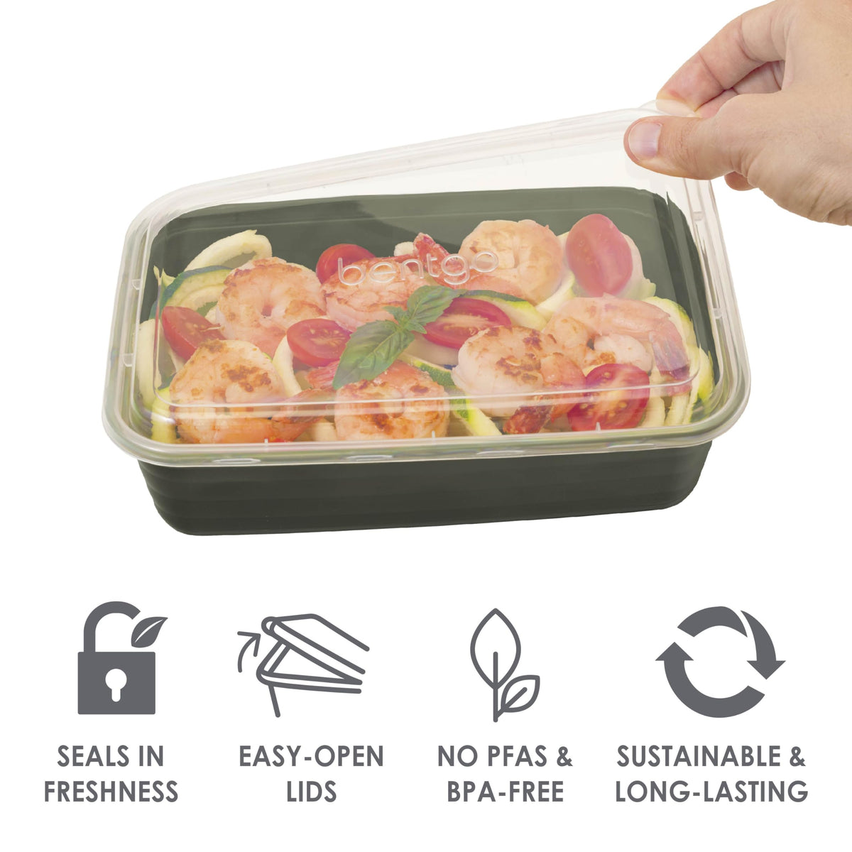 Bentgo Prep embossed portions aid quick planning.