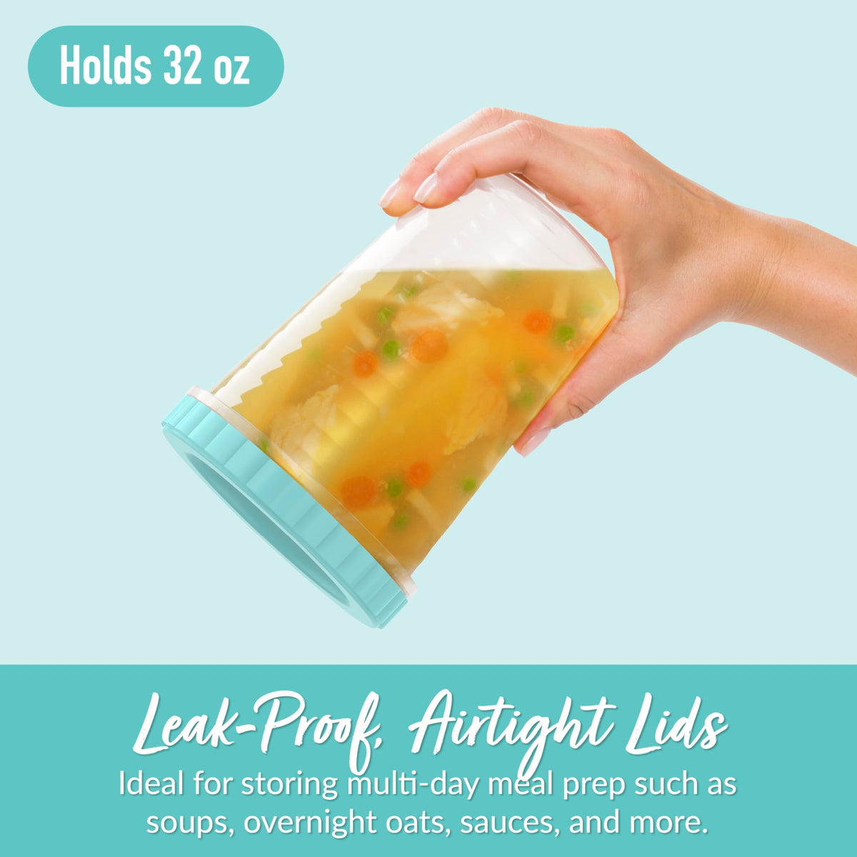 Bentgo Prep stackable containers save kitchen space and organize leftovers.
