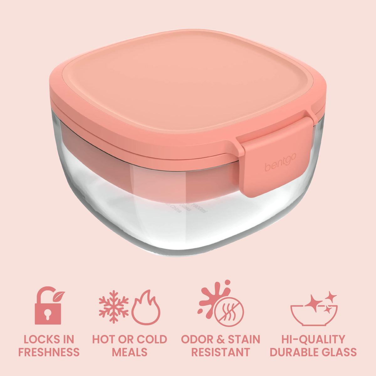 Bentgo removable tray keeps toppings separated during meal prep.